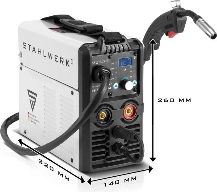 Actual product image Stahlwerk Welding machine MIG MAG 160 M IGBT 5 in 1 combi device with 160 amps