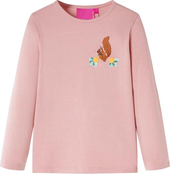 VidaXL Kinder-Langarmshirt Hellrosa 92,Material: 95 % Baumwolle. 5 (92)