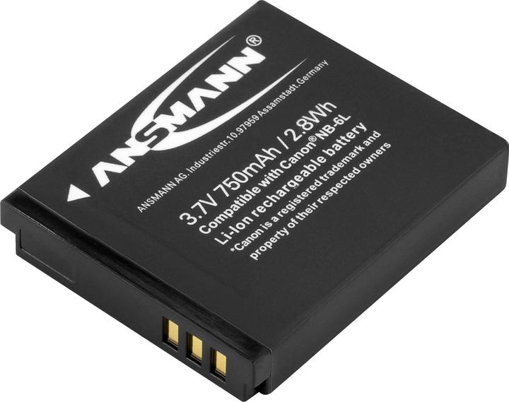 Actual product image Ansmann Canon NB-6L Battery (Rechargeable battery)