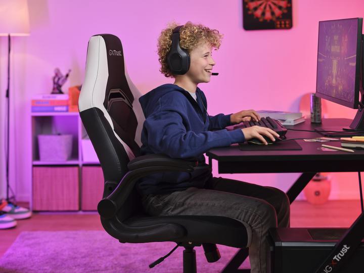Produktbild Trust GXT 703W Riye Gaming-Stuhl Schwarz/Weiss