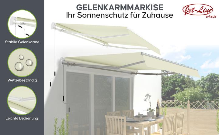 Immagine prodotto Jet-Line Tenda a bracci articolati 3x2,5m Sunconnect beige (30 m)