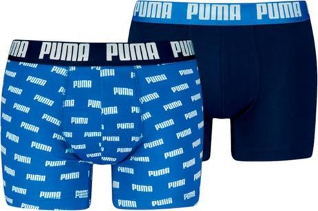 Puma Herren-Boxershorts im 2er-Pack mit Everyday-Aop-Print (L, 2er Pack)