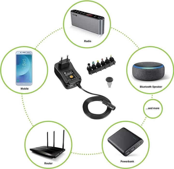 Immagine prodotto Techly Alimentazione universale 12W AC/DC