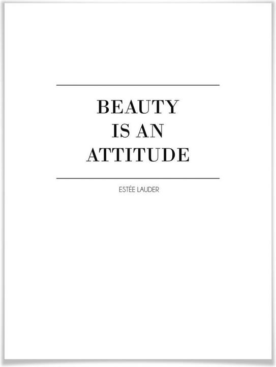 Actual product image Trenddeko Beauty is an attitude (40 x 50 cm)