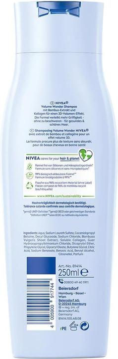 Actual product image NIVEA VOLUMEN & KRAFT Shampoo 250 ml (250 ml, Liquid shampoo)
