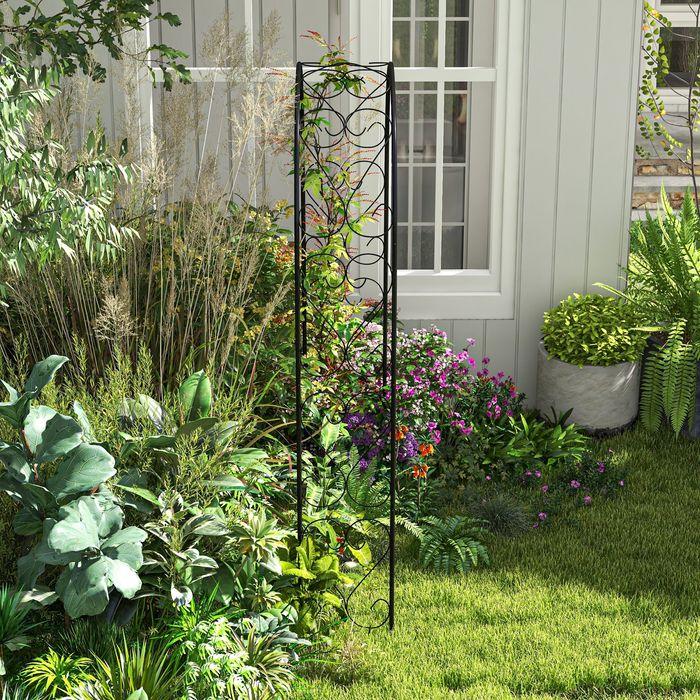 Immagine prodotto Swisshandel24 Rosenbogen Torbogen, Stahl 125x37x230 cm Gartenbogen für Kletterpflanzen Schwarz (125 cm, 37 cm)