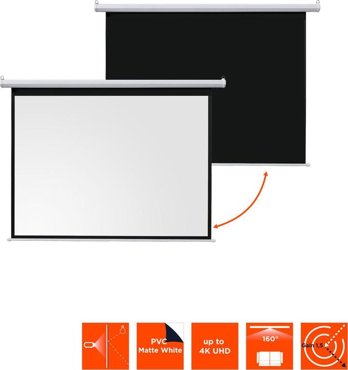 Produktbild Celexon basic elektrische Beamer-Motor-Leinwand optimal für Heimkino, Präsentation, Schule und Busin (94.49", 4:3)