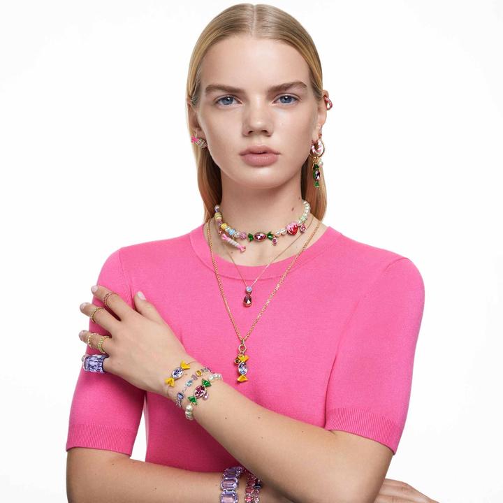 Produktbild Swarovski Matrix Kreolen Baguette Schliff Rosa Roségold (Swarovski Metall)