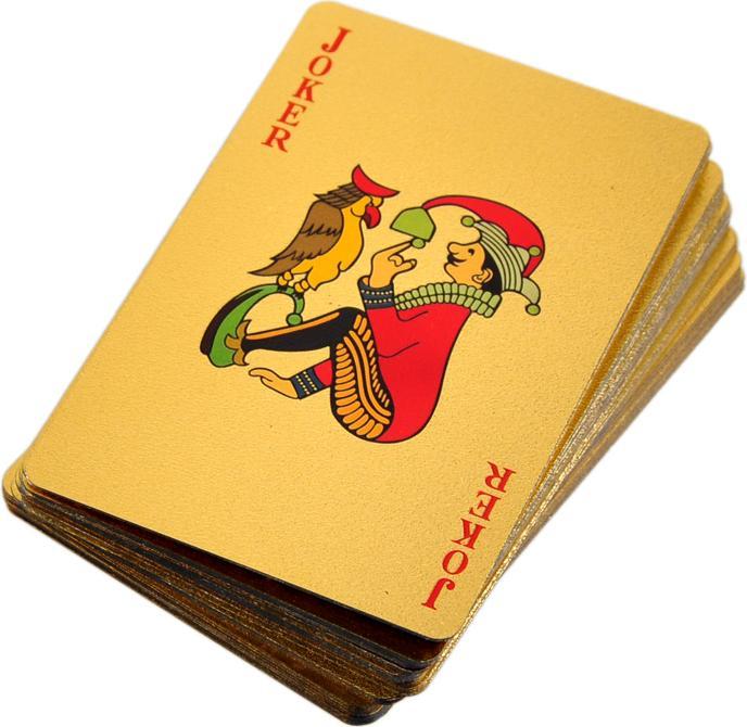 Image du produit JTI Cartes à jouer dans une boîte - Jeu de cartes plaqué or 24 carats