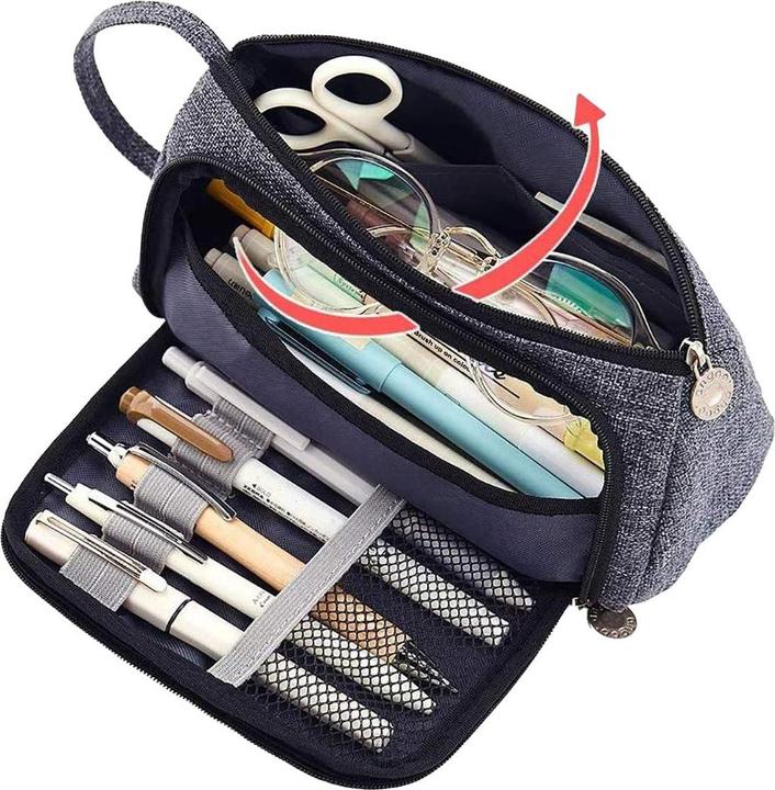 Actual product image JTI Fabric pencil case - grey
