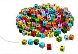 Produktbild Goki Holz Buchstaben Perlen-Farbe
