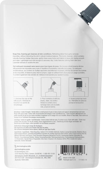 Immagine prodotto Dermalogica Detergenti - Ricarica di gel detergente speciale (Panni pulizia, 500 ml)