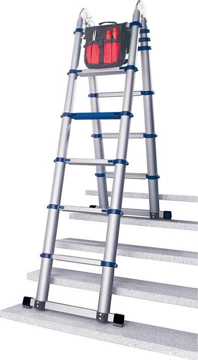 Produktbild Tedura Alu-Teleskop-Klappleiter (Teleskopleiter, 385 cm)