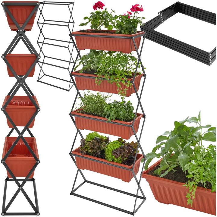 Immagine prodotto tectake Fioriera verticale con 4 vasi