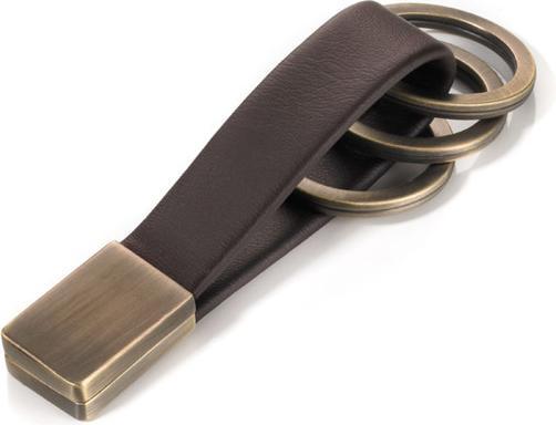 Immagine prodotto Troika TWISTER ANTIK portachiavi in pelle con chiusura "TWIST", marrone/oro antico