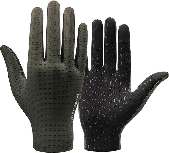 Produktbild Rockbros Breathable Full Finger Cycling Gloves, Size: S - Green (S)