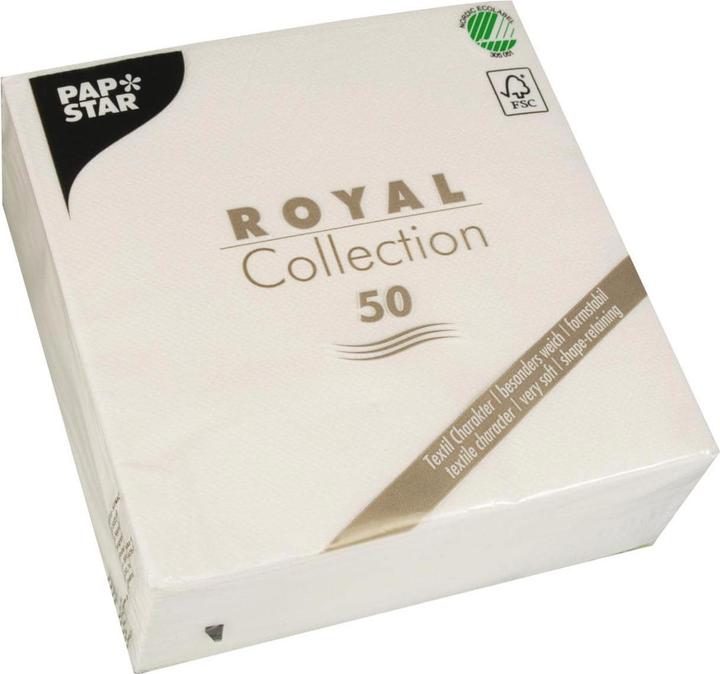 Produktbild Papstar Servietten Royal Collection weiss (50 x, 33 x 33 cm)