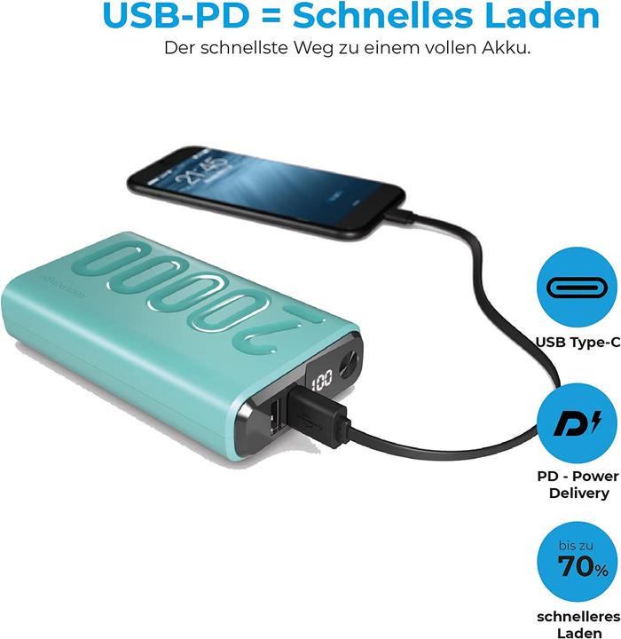 Actual product image RealPower PB-20000 PD+ (20000 mAh, 18 W, 74 Wh)