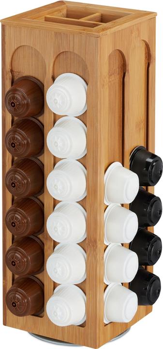 Relaxdays Distributeur capsule Dolce Gusto, bambou