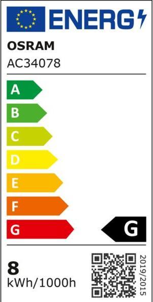 Label énergétique Osram Tube fluorescent (G5, 8 W, 385 lm, 1 x, G)