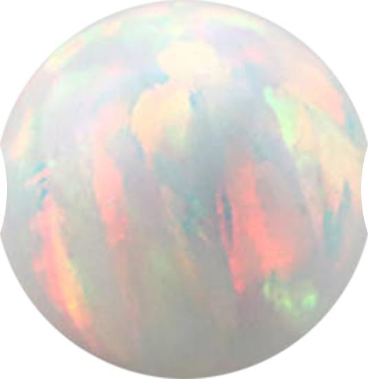 Produktbild Star Piercing Ball Closure Kugel Opal weiss (ohne Messing)