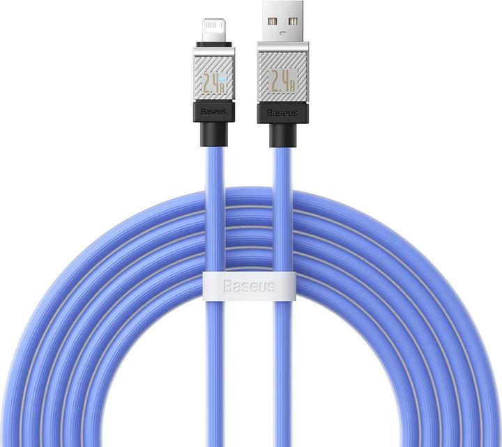 Actual product image Baseus Fast Charging cable USB-A to Lightning CoolPlay Series 2m, 2.4A (blue) (2 m, USB 3.0)