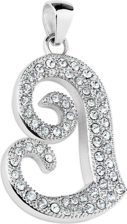 Produktbild Star Piercing Anhänger silber langes Herz (Chirurgenstahl 316L)