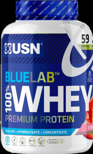 Actual product image USN Blue Lab 100% Whey Protein (Strawberry, 1 pcs., 2000 g)