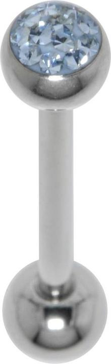 Image du produit Bijouteria Piercing langue (Cristallin, Acier chirurgical 316L, Résine époxy)