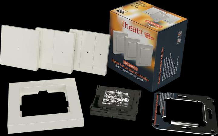 Actual product image Heatit Controls - Interrupteur sans fil Z-Wave+ 700 Z-Push Wall controller