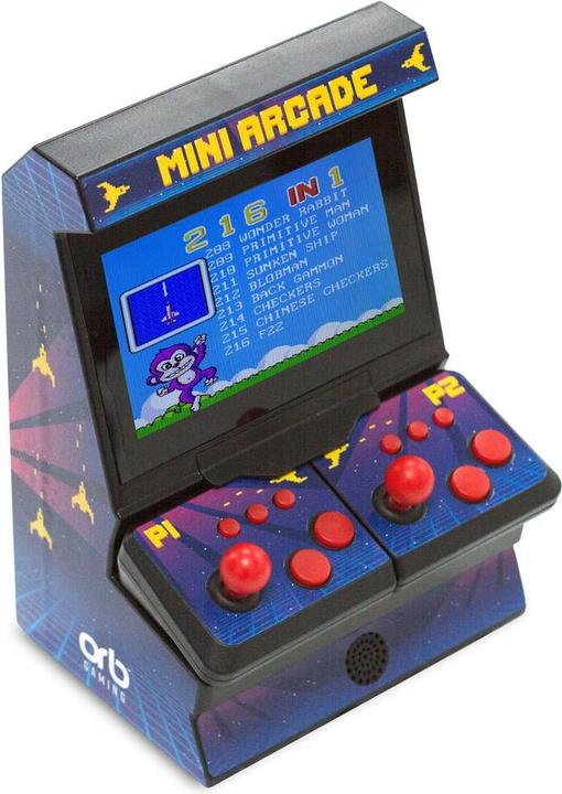 Immagine prodotto ORB - Mini Arcade Machine mit Dual-Controller - inkl. 300x 8-bit Spielen