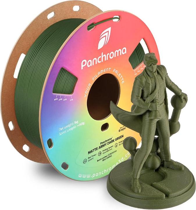 Image du produit Polymaker Panchroma™ PLA Matte Army (PLA, 1.75 mm, 1000 g, Vert)