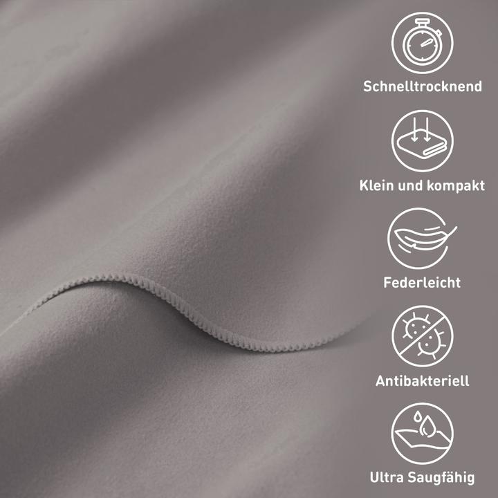 Image du produit Fit-Flip Fitnesshandtuch Mikrofaser mit Reissverschlusstasche 130x48cm (130 x 48 cm)