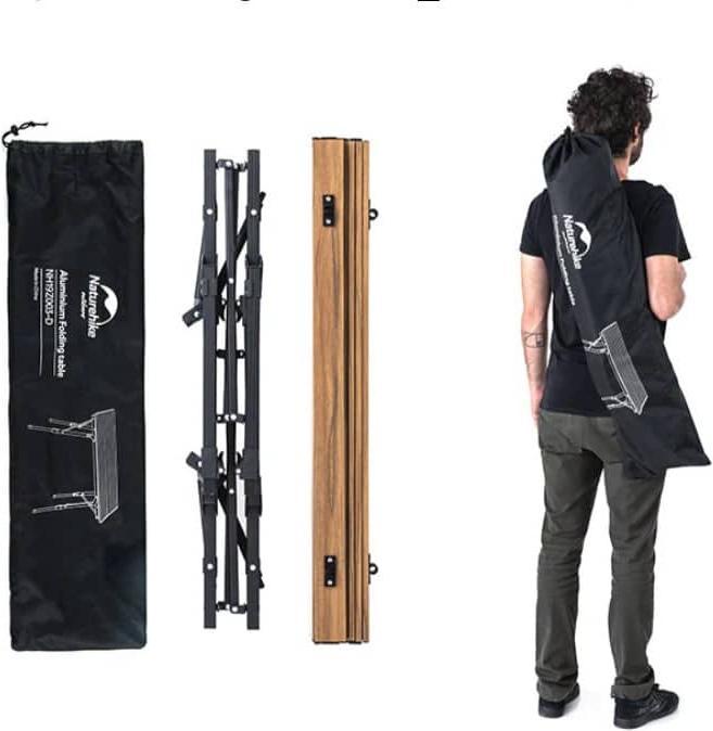 Image du produit Naturehike Table de camping en aluminium imitation bois