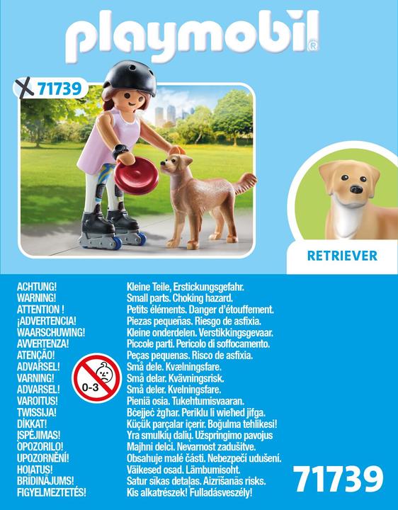 Image du produit Playmobil 71739 Femme en rollers avec retriever (71739, Playmobil City Life)