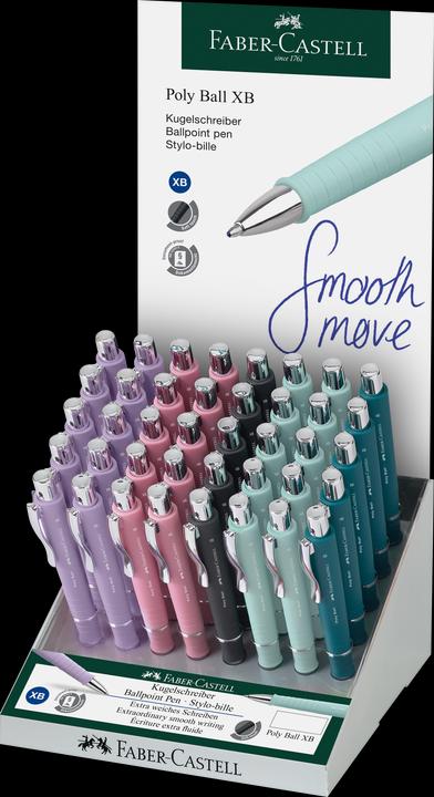 Produktbild Faber-Castell Kugelschreiber Poly Ball XB 40x POS (Sortiert, 40 x)