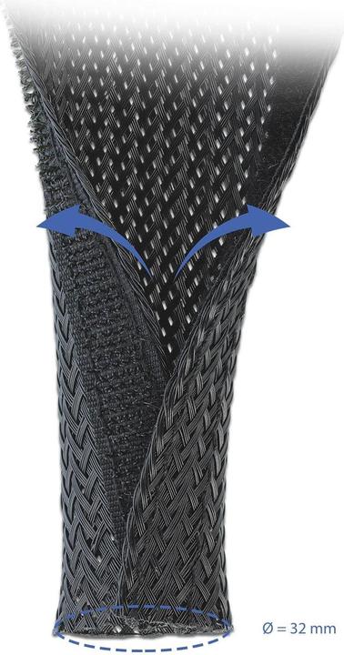 Immagine prodotto Delock Guaina per cavi 10mx32mm, con chiusura in velcro (Tubo cavi, 1000 cm)