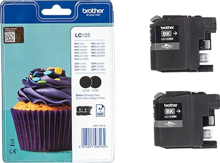 Actual product image Brother LC-123 BK Doppelpack (FC)