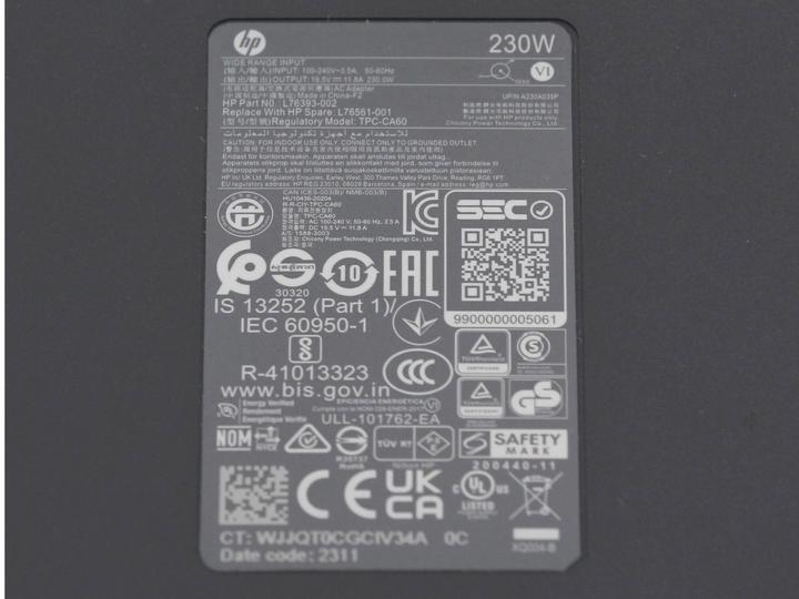 Immagine prodotto HP HSTNN-DA12S (230 W)