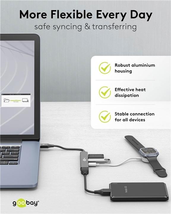 Actual product image Goobay 74458 (USB-A, 4 Ports)
