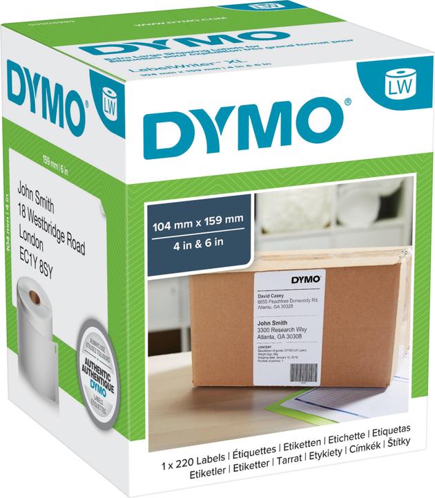 Dymo Labels LabelWriter 4XL 104x159 mm, 220 pcs.