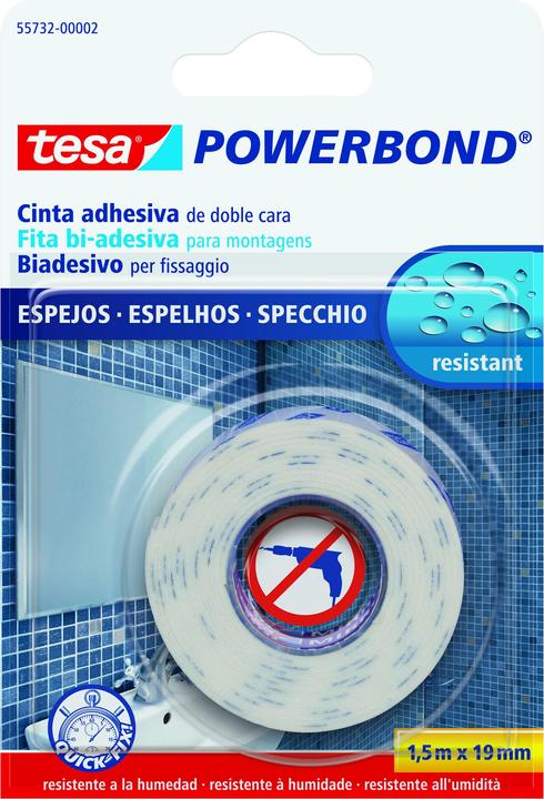 Produktbild tesa Powerbond MIRROR doppelseitiges Montageband für Spiegel (38 mm)