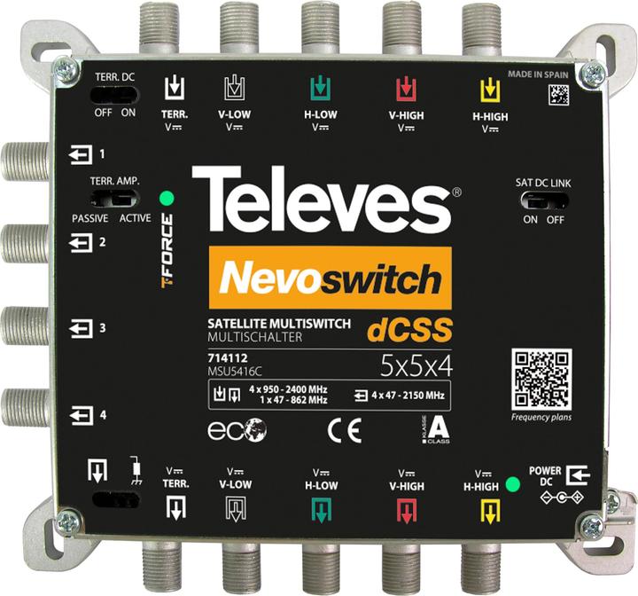 Televes Multischalter 10,20cm (4") 2x16 NEVO-SCR dCSS kaska. MSU5416C (Multischalter)