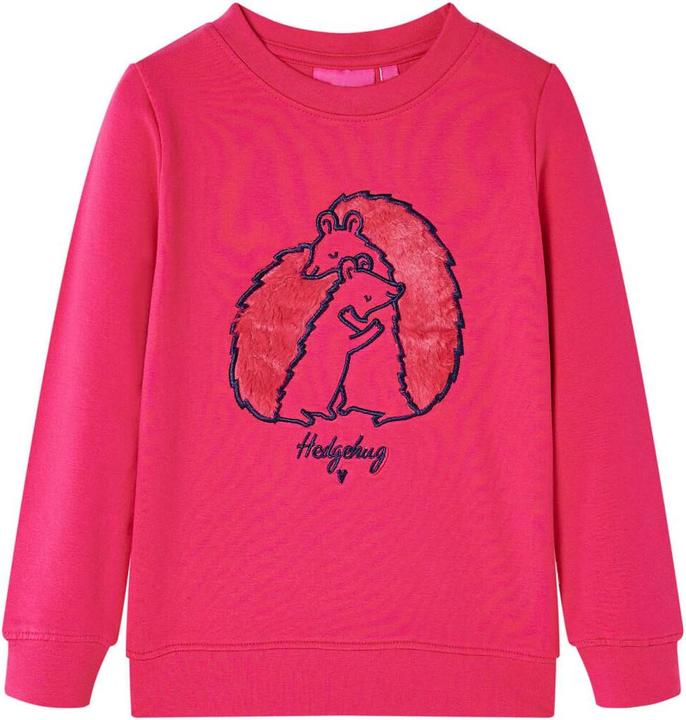 VidaXL Kinder-Sweatshirt Knallrosa 116,Material: 95 % Baumwolle. 5 (116)
