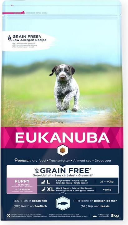 Image du produit Eukanuba Grainfree Puppy L/XL Salmon (Chiot + chaton, 1 pcs, 3000 g)