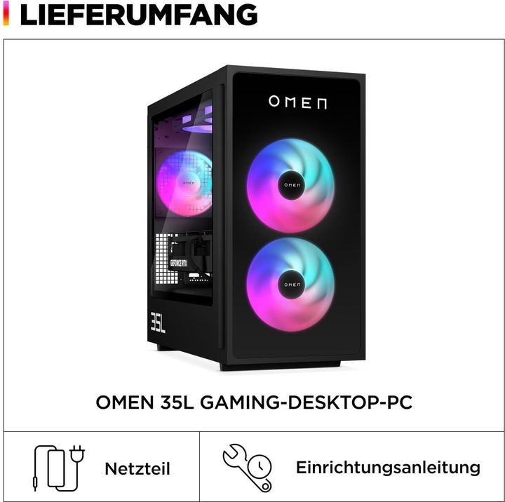 Produktbild HP OMEN 35L GT16-0476ng Gaming PC i7-14700F 32GB/2TB SSD RTX 4070Ti Super Win11 (Intel Core i7-14700F, 32 GB, 2000 GB, GeForce RTX 4070 Ti Super)