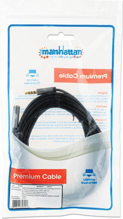 Actual product image Manhattan Audio extension cable Aux / Jack (5 m, Extension)