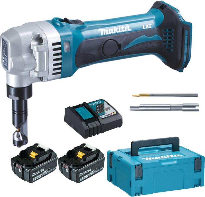 Makita Grignoteuse sans fil 18V DJN161RTJ 1.6mm avec 2x batterie 5.0Ah