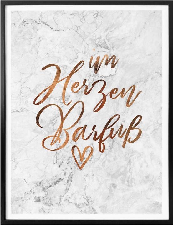Image du produit Trenddeko Copper Optics - Le coeur aux pieds nus (60 x 80 cm)
