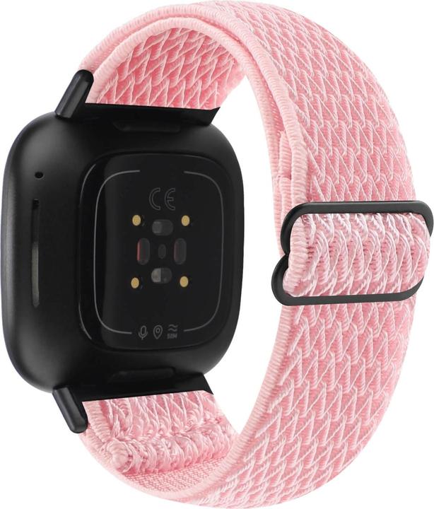 Image du produit Cover-Discount Fitbit Versa 4 / Sense 2 - Bracelet de remplacement en nylon rose (Nylon)